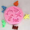 Marine mold, decorations, fondant, tools set, seahorse, starfish, dolphin