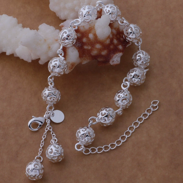 Серебряное модное серебряное браслет, аксессуар, образец серебра 925, корейский стиль, городской стиль, оптом