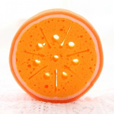 A1572 Korean fruit style thickened sponge scouring pad dishcloth wiping rag dish towel 0.01