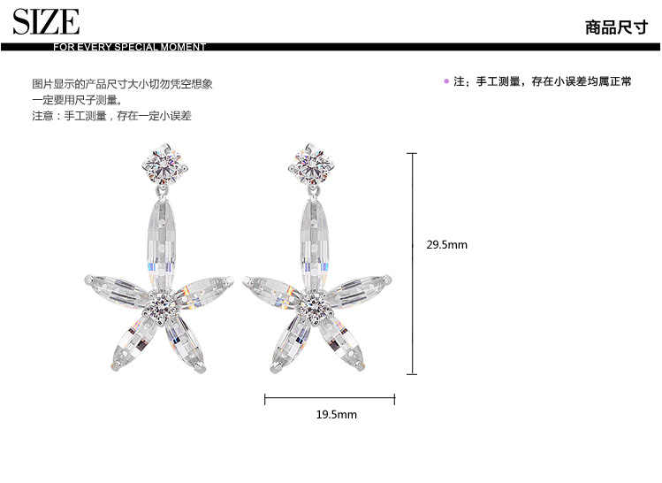 Studs Aaa Zircon Inlaid Korean Fashion Earrings Wholesale Earrings display picture 9