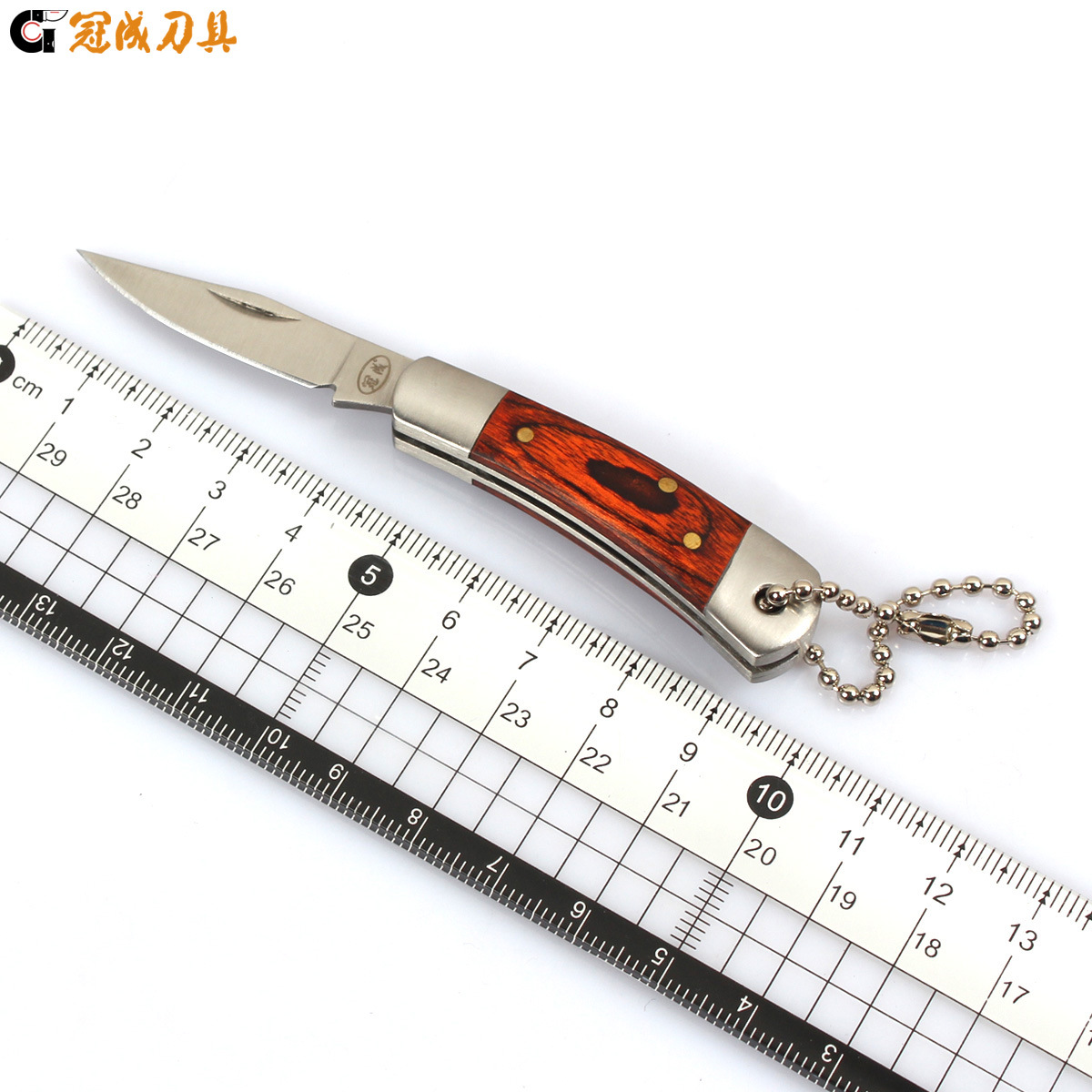 冠成精美野营刀具 橙彩口袋小刀 钥匙扣折叠刀 外贸品质 厂家直供