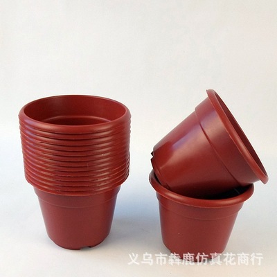 wholesale Simplicity Countryside style Artificial Flower Flowerpot 13 centimeter Plastic pots With cover suit Manufactor Direct selling