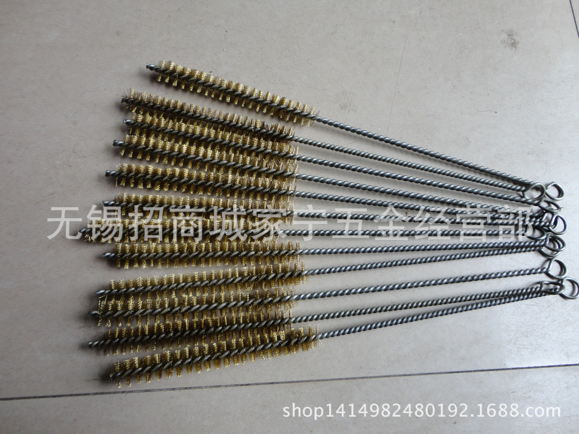 厂家大量批发铜丝刷 铜丝管道刷 除锈抛光 圆形铜丝刷 量大优惠