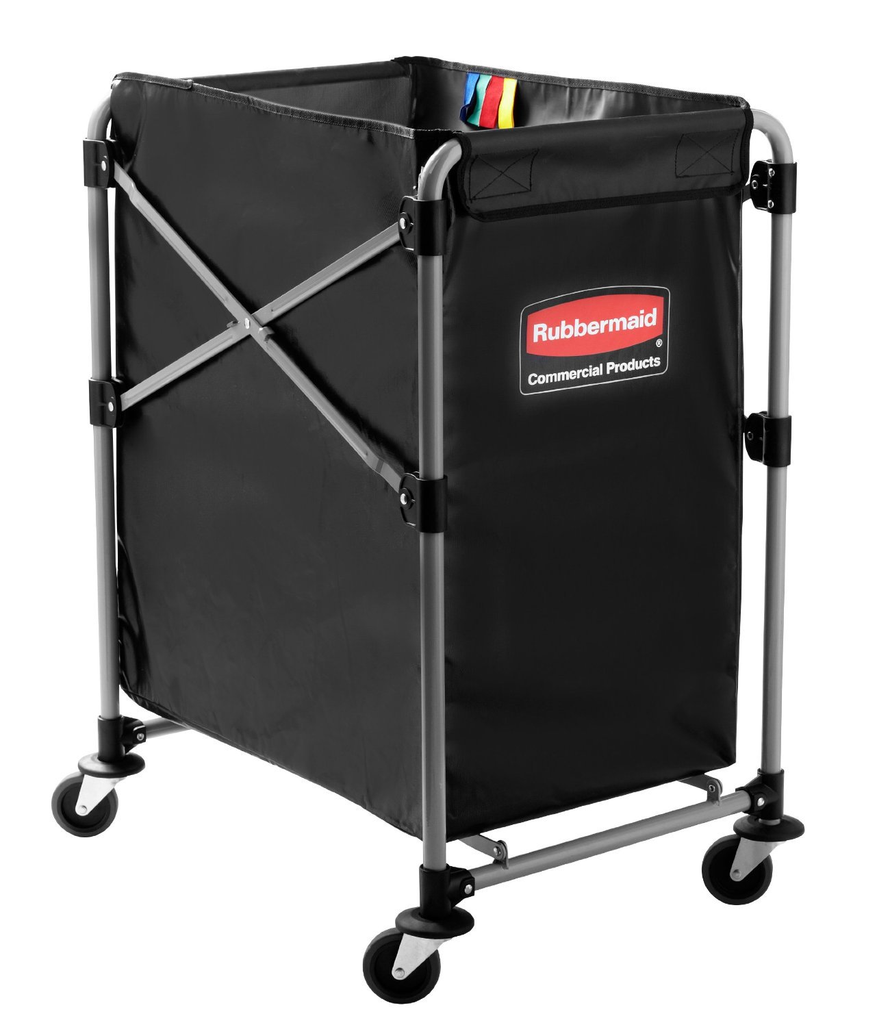 Rubbermaid 1881749 X型折叠推车-150L（黑色） 现货