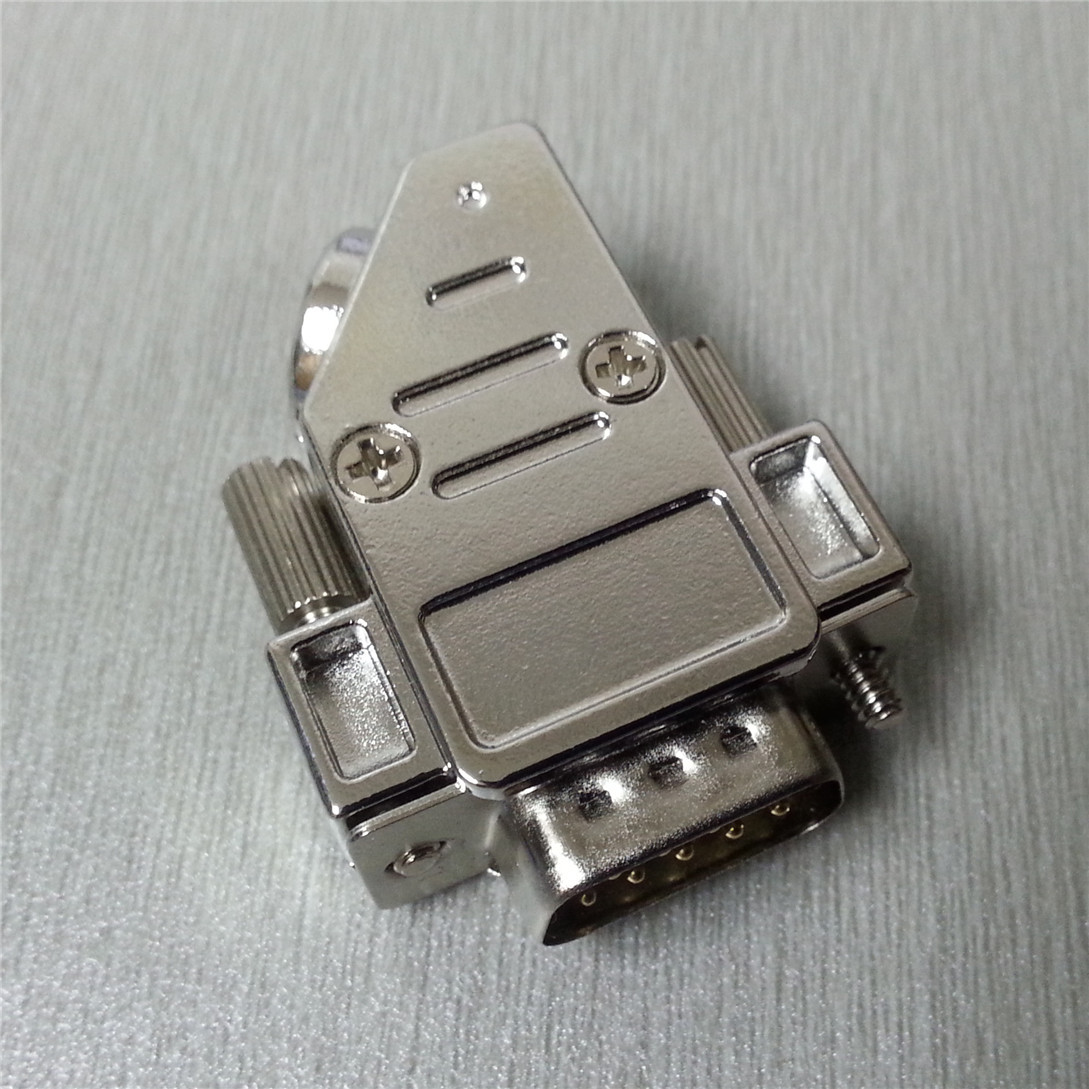 优联康db9串口斜45度出线金属壳  2W2 HDB15p 2V2 5W1锌合金外壳