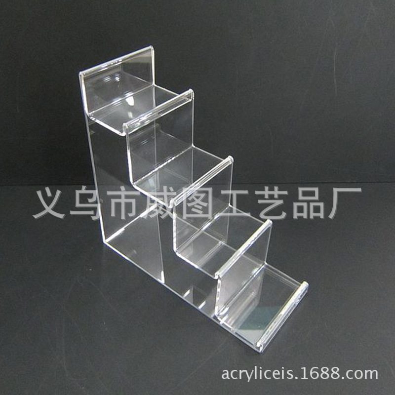 威图定制透明4层亚克力钱包架子 有机玻璃手机文具陈列货架