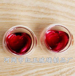 Оптовая торговля Термостойкие стекло чаинка чашка цветы чашка стекло двойной чашки творческий сердце двойной Чашка