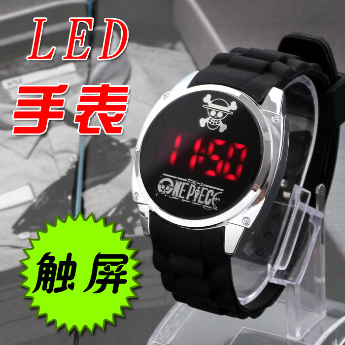 海賊王路飛標志觸屏LED手錶