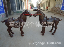 雄腾工艺 供应纯铜动物雕塑 家居办公摆件 纯铜唐马 战马