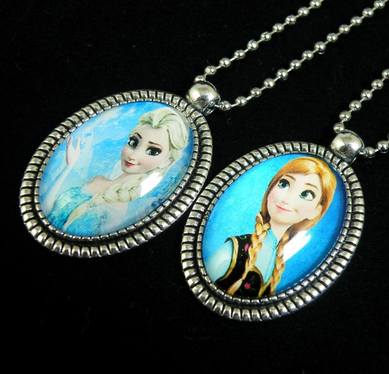 Подвеска, стеклянное ожерелье, «Холодное сердце»(Frozen), с камнем, Aliexpress