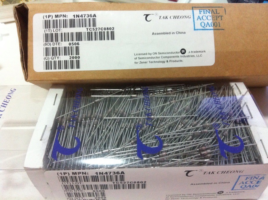 现货批发 ON进口 灰色 1W稳压二极管 1N4744A 1N4744 1W15V