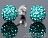 Crystal, earrings, accessory, 10mm, Korean style, Amazon