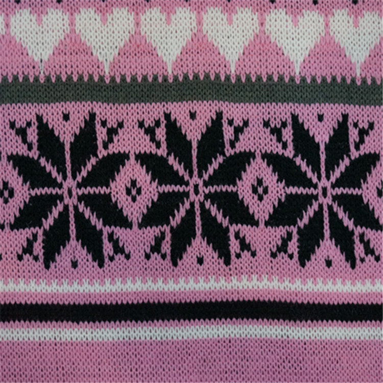 厂家直销经典八角形心形提花针织布 鞋类袜类工艺品服装用开司米