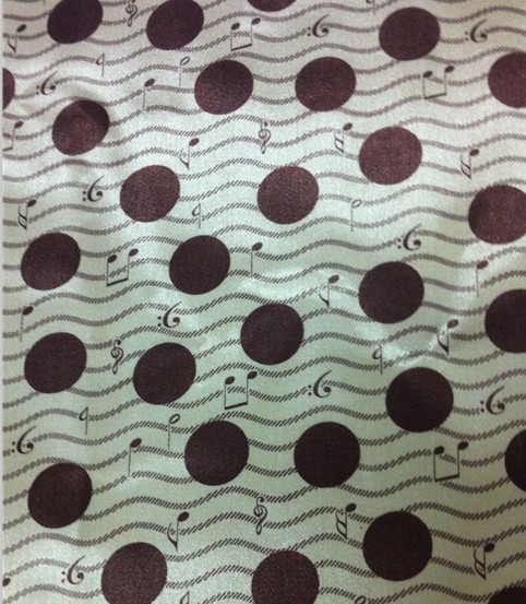 色丁印圆点音符 米白