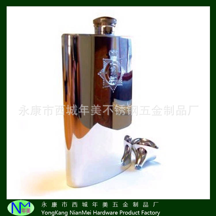 精品亮光不锈钢酒壶厂家直销