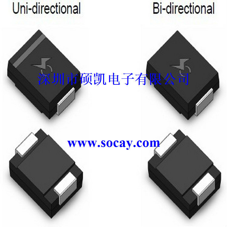 SOCAY瞬变抑制二极管SMDJ60A,正品保障