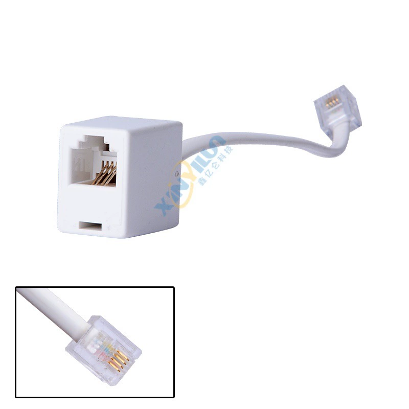 Meilong к Meilu Удлинительный кабель телефонной линии RJ11 телефонный разъем телефонный адаптер с линией 4 ядра