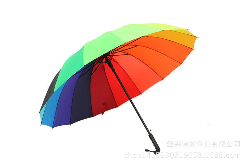 供应大彩虹伞直杆伞平安保险伞折叠彩虹伞跑江湖伞广告伞雨伞
