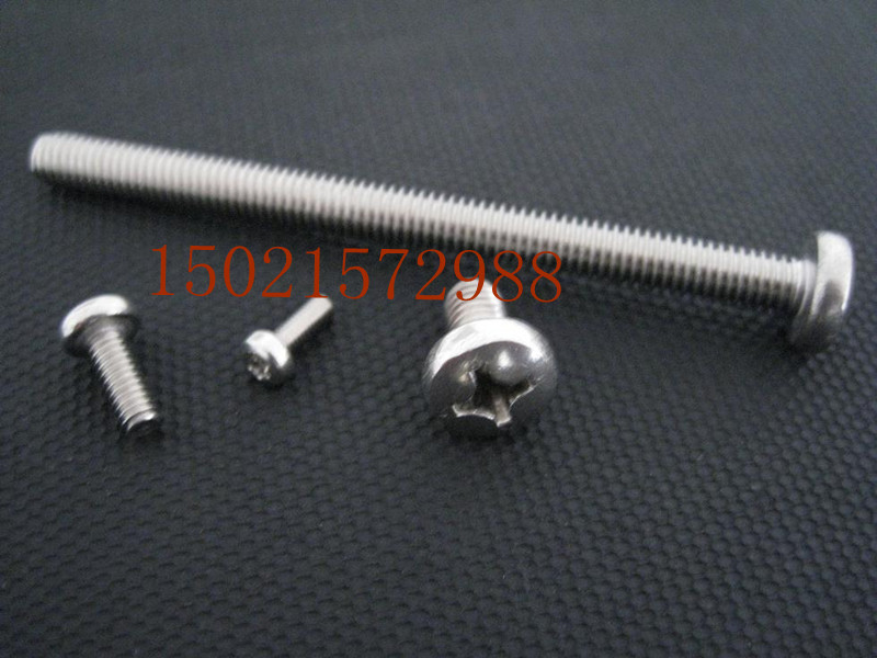 supply 5mm 201 Stainless steel cross Pan head Screw Round bolt screw M5*12 Match M5 Hex nuts