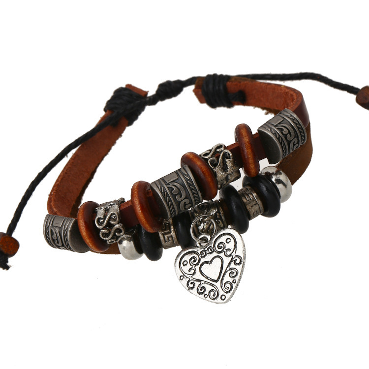 Low price promotion Japanese and Korean new fashion jewelry leather bracelet wholesale beaded cowhide bracelet welcome to order Low price promotion Japanese and Korean new fashion jewelry leather bracelet wholesale beaded cowhide bracelet welcome to order