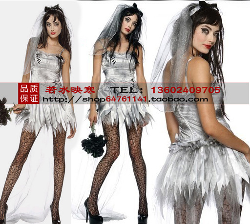 2013新款 万圣节服装女装 cosplay鬼新娘装 角色扮演吸血鬼女巫装