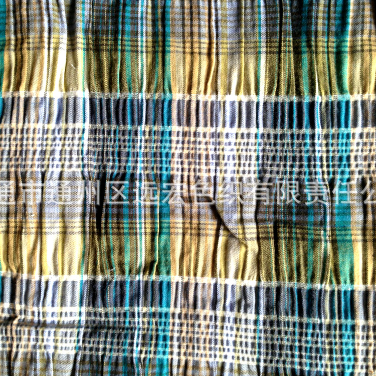 大量销售 色织邹布 涤棉缎纹双层布 YH052