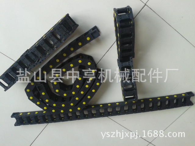 机床小型半封闭内开型塑料拖链 轻型坦克链 尼龙线缆保护拖链