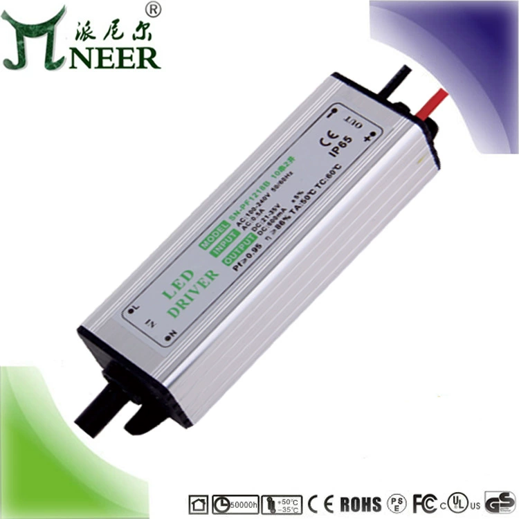Гарантия 2 года DC12-24V 20W 600mA драйвер светильника постоянного тока, 10-проводная схема, 2 выхода
