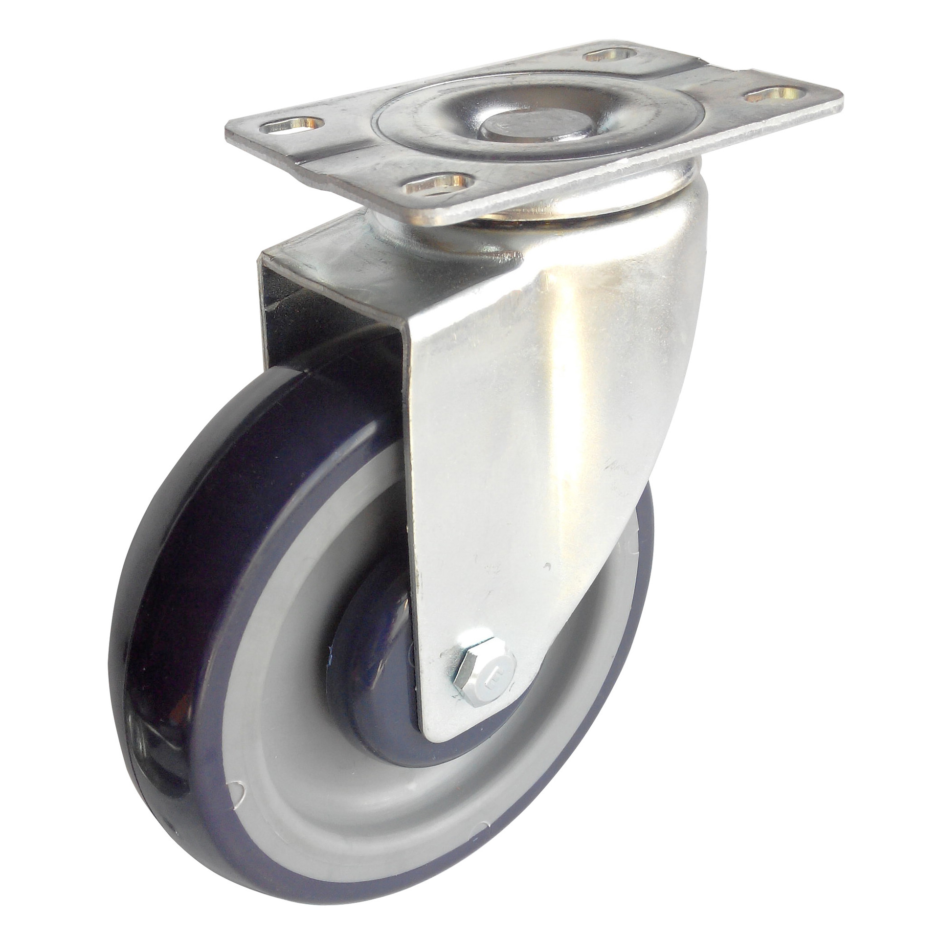 大胜供应平板推车脚轮 5寸超级弹力胶高万向轮，超耐磨静音脚轮 