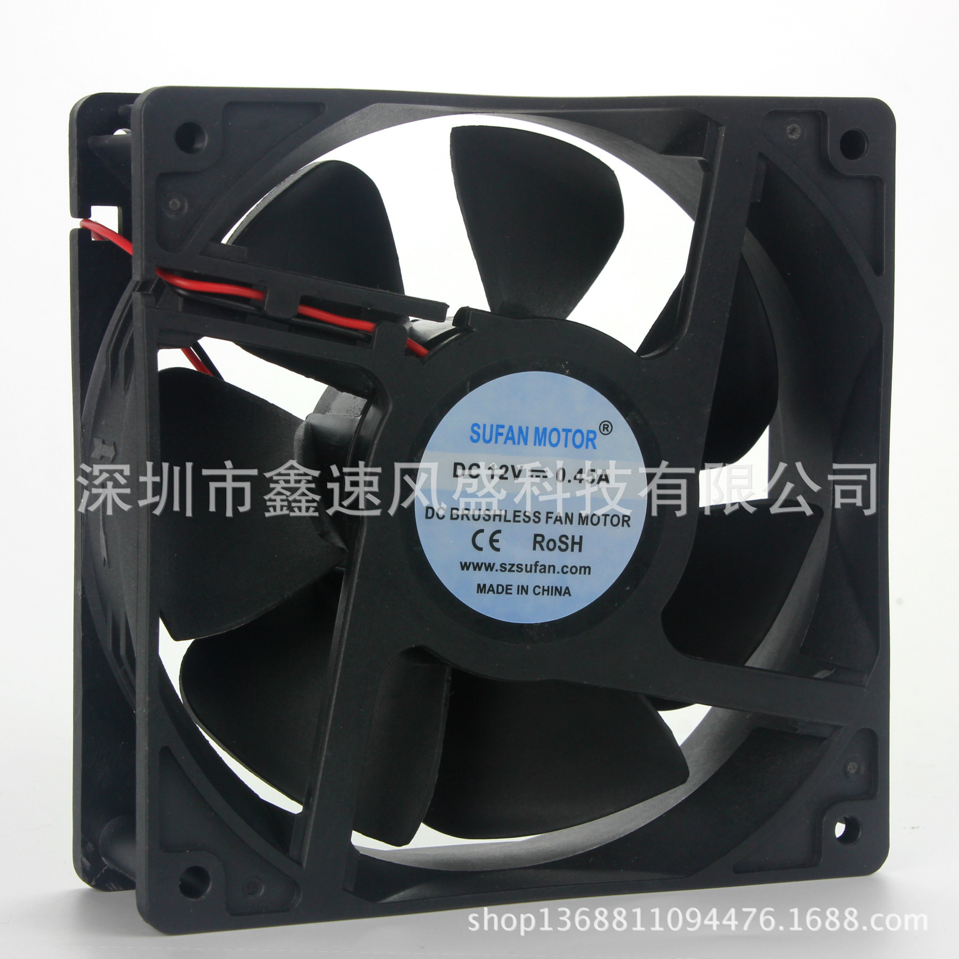 厂家销售12V0.52A双滚珠轴承12038工业风机、工业散热风扇