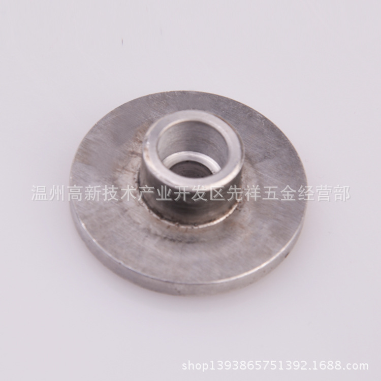 厂家定做高强度圆法兰内孔二节法兰盘圆40*3螺母10*10本色或镀锌