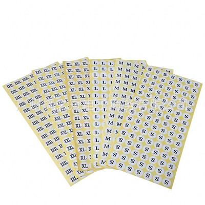 S L M XL XXL XXXL letter Label Labeling Label