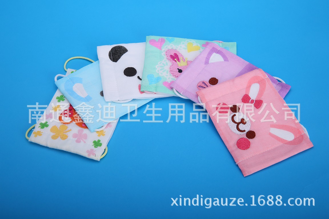 新品冬季脱脂纱布全棉儿童口罩卡通时尚挂耳式防尘口罩 厂家直销
