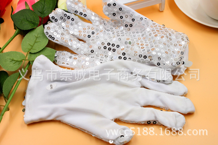 珠光亮片手套33