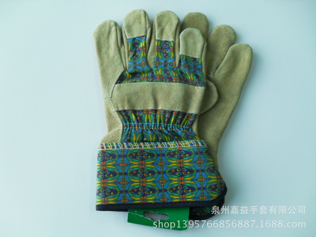 土黄牛二层皮半皮花园手套