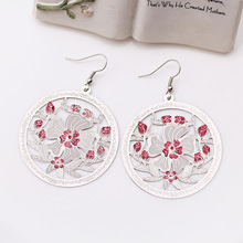 小額批發 歐美時尚花卉點彩耳環 花朵款電腦片氣質耳墜 耳飾配件