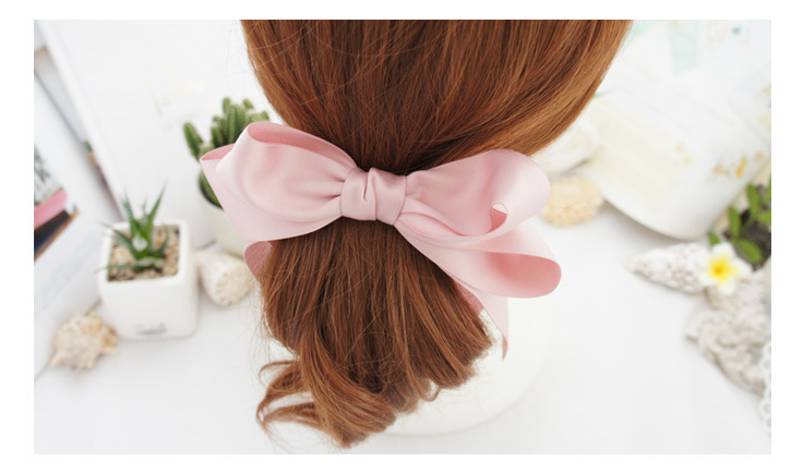 Korea Hair Accessories Hairpin Elegant Ribbon Bow Hairpin Hairpin Head Flower Korean Hair Accessories Headdress display picture 7