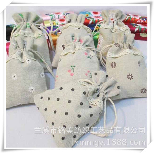 厂家订制 黄麻、仿麻、棉麻 束口麻布袋 手提购物袋 环保麻布袋