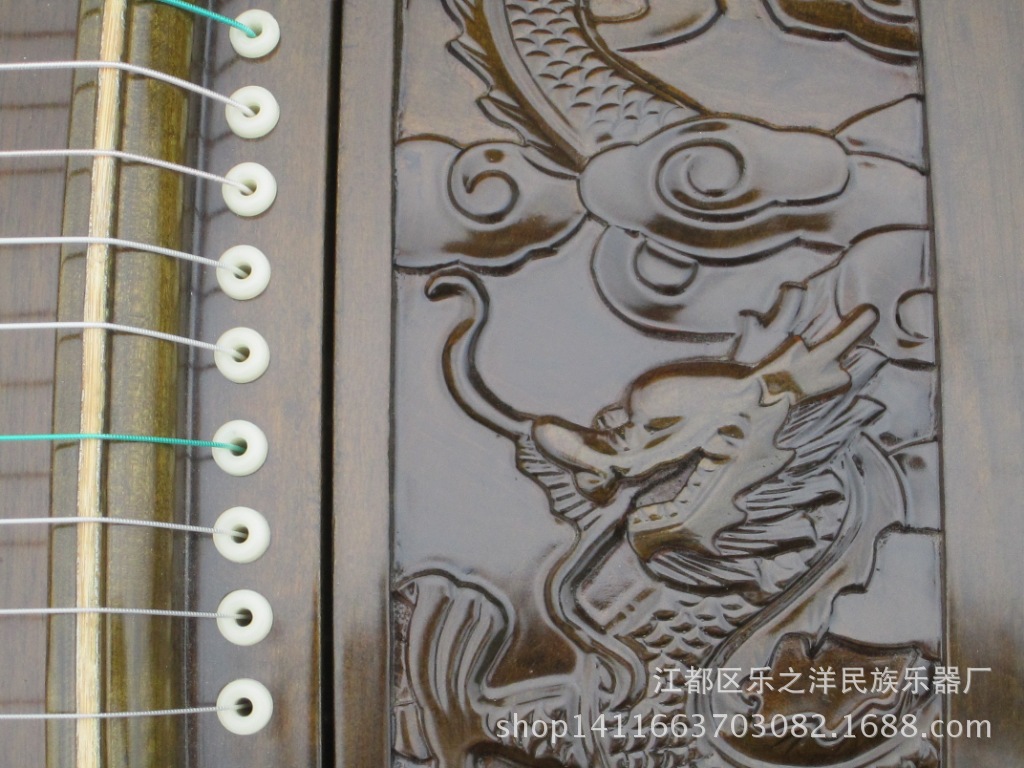 純金絲楠木精雕【龍吟九州】款收藏級古箏