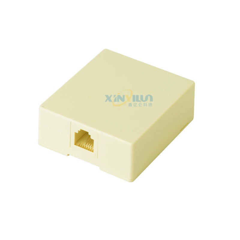 6P4C RJ11 Телефон распределительная коробка Американский сплиттер одно отверстие распределительная коробка бежевый четыре ядра Клеммная коробка