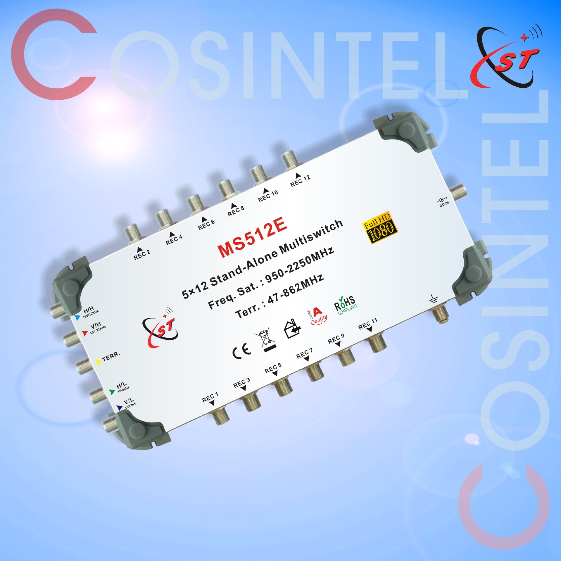 5 in12 out 512C/512E 多路开关卫星开关Multiswitch级联/终端