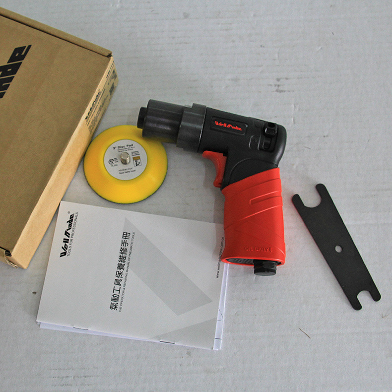 台湾威尔美特3寸小型气动研磨机气动抛光机气动打磨抛光光机WM-1113进口五金气动工具分销一件代发货源 总代理