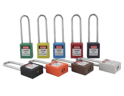 Bovii保卫工程塑料安全挂锁 1002长梁挂锁 加长挂钩安全锁|ms