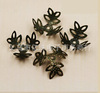 DIY jewelry accessories flower support alloy bead hat three -leaf flower support factory direct sales