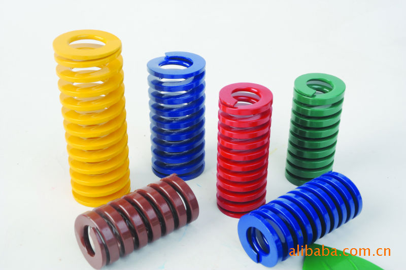 厂家生产模具弹簧  弹簧强力矩形弹簧黄色蓝色红色绿色茶色弹簧