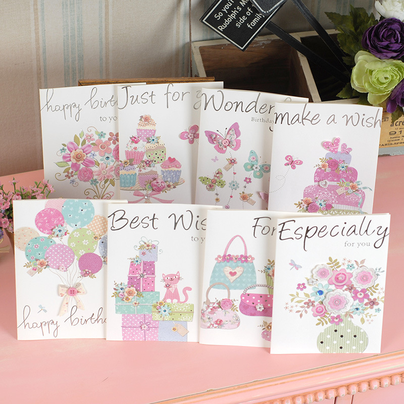 伊和诺拾风贺卡可爱潮流淡彩祝福卡生日卡万用卡WISH-1406