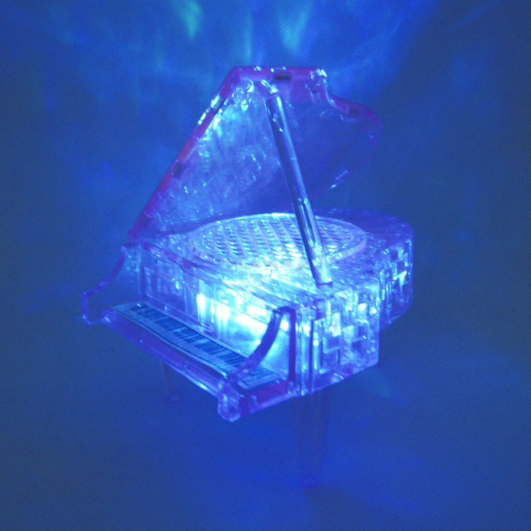 供应3D立体水晶拼图自装DIY灯光音乐水晶钢琴儿童智力玩具批发