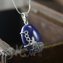 S925���y���� 18*28MM̩�y�R��ِ���ʯ�͹��X������헉�