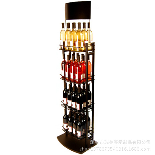 metal-floor-wine-display-shelf