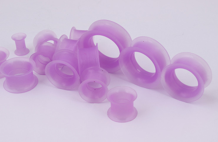 Silicone Ear Expander 4~25mm Purple Ear Stretching Plug Jewelry detail image 9